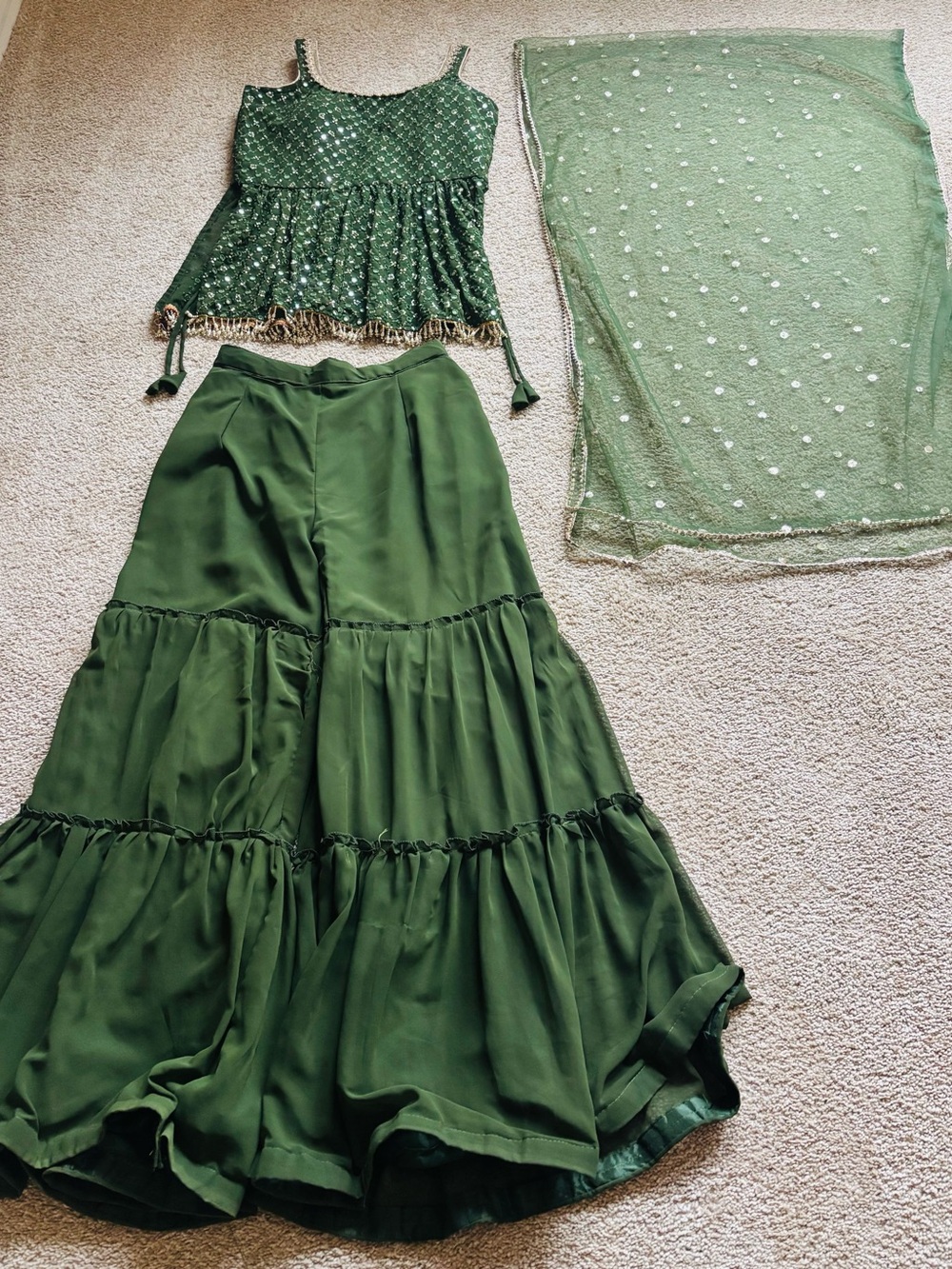 Beautiful green sharara set- Bought but never worn